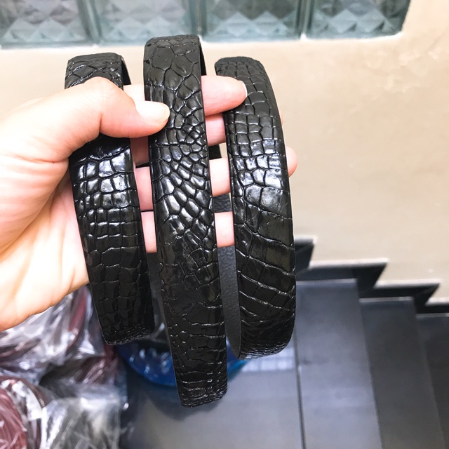 Thắt lưng nữ da cá sấu thật
