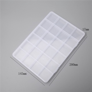Transparent Plastic Storage Box Rectangle Round Container Compartment Box For Jewelry Beads Accessories Nail Art Organize Case