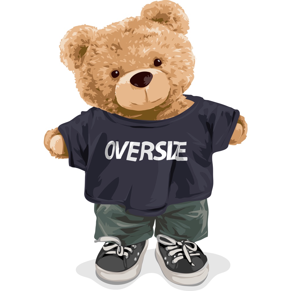 - Hình Gấu Teddy TD12 in bằng bàn ủi, bàn là