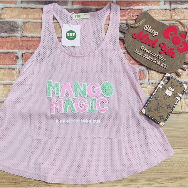 Áo 3 lỗ nách rộng babydoll lưới siêu mịn