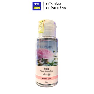 Nước Hoa Hồng Dưỡng Ẩm Giảm Mụn Se Khít Lỗ Chân Lông Derladie Rose Natural Moisture Toner 30ml