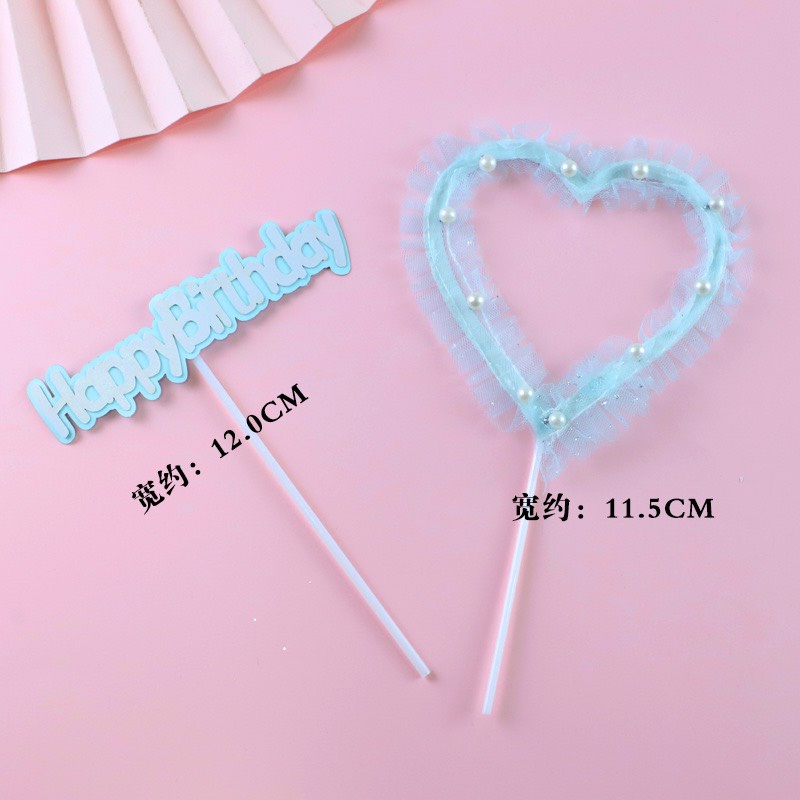 5 Set trái tim ngọc trai + chữ HPBD