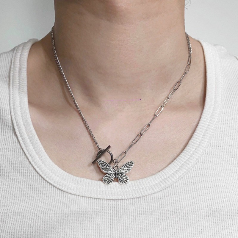 Vòng Tay Kim Loại Mặt Hình Bướm Phong Cách Vintage