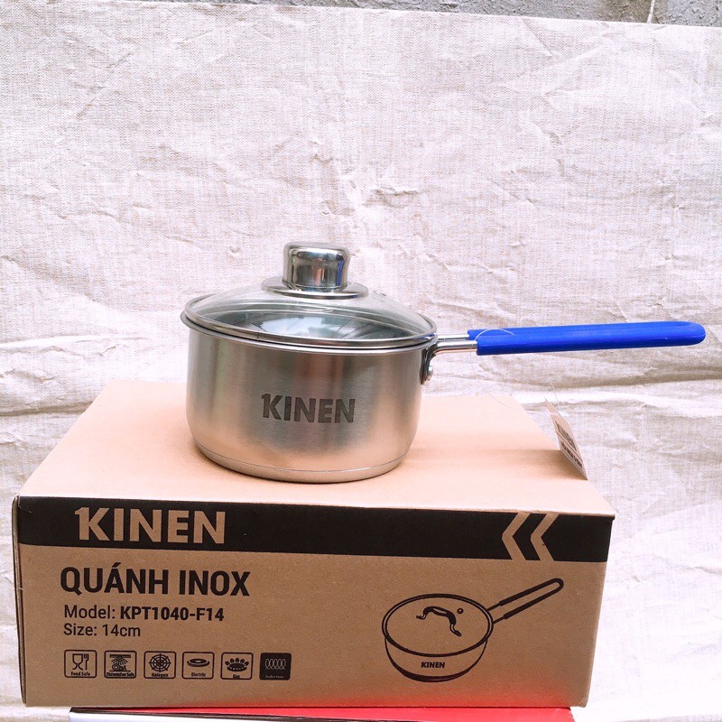 Quánh Inox 3 đáy Kinen 14 cm ( sản phẩm mới của Golsun )