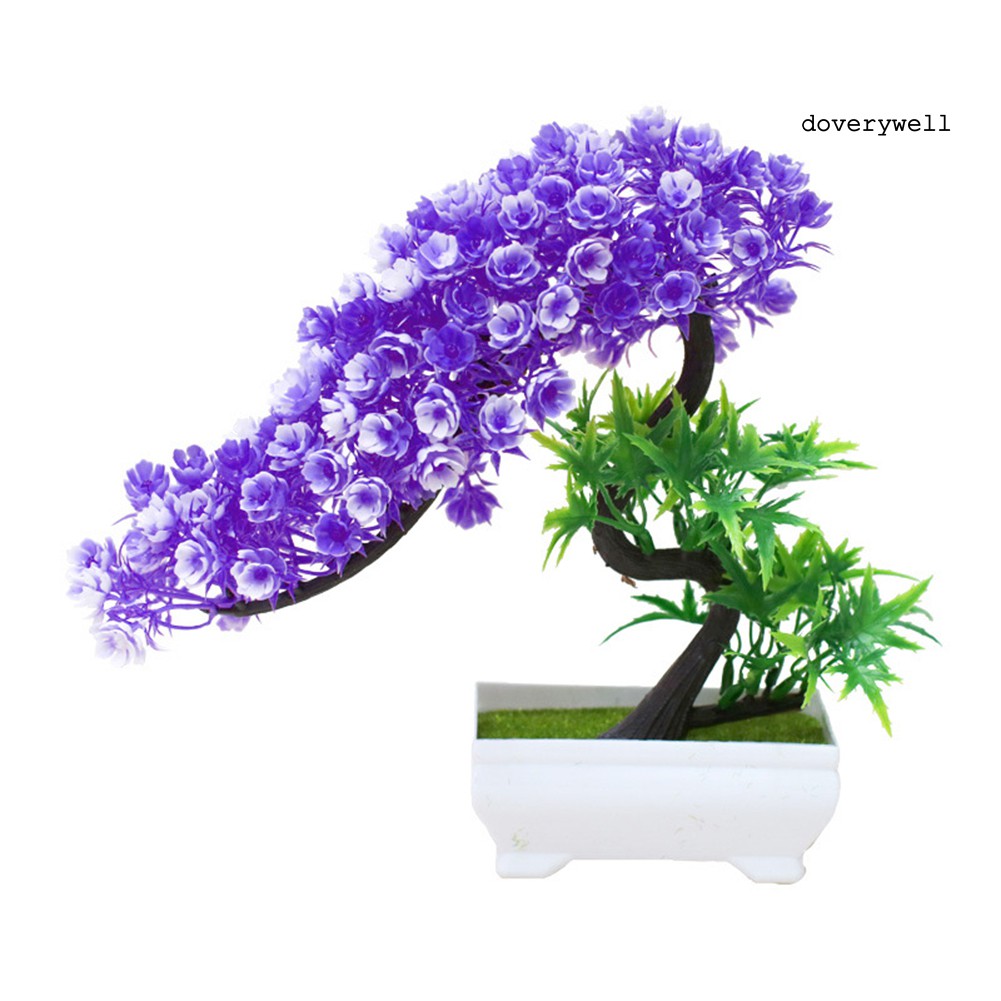 Đồ trang trí chậu cây bonsai mini bằng nhựa dùng trang trí
