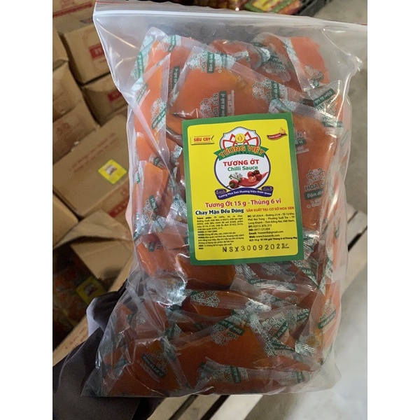 Tương ớt gói Tương Việt 100 gói 1 bịch  ( 1 gói 15gr )