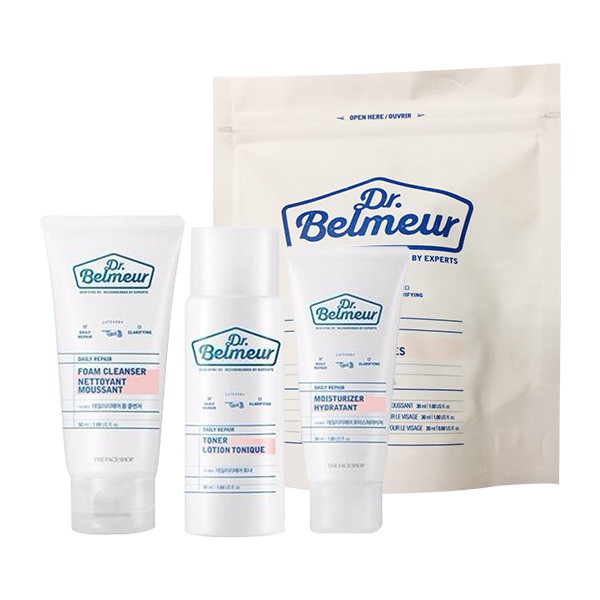 [Mã FMCGMALL - 8% đơn 250K] Bộ Dưỡng Da TheFaceShop Dr. Belmeur Daily Repair 3-Step Kit (Toner, Moisturizer,Cream) | BigBuy360 - bigbuy360.vn