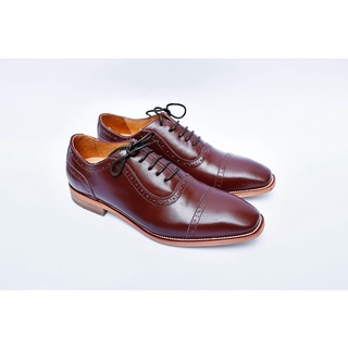 Giày Tây Nam da bò công sở cao cấp oxford captoe brown
