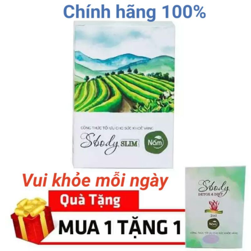 Nấm giảm cân Nấm Viên Slim sbody tặng 5 gói detox