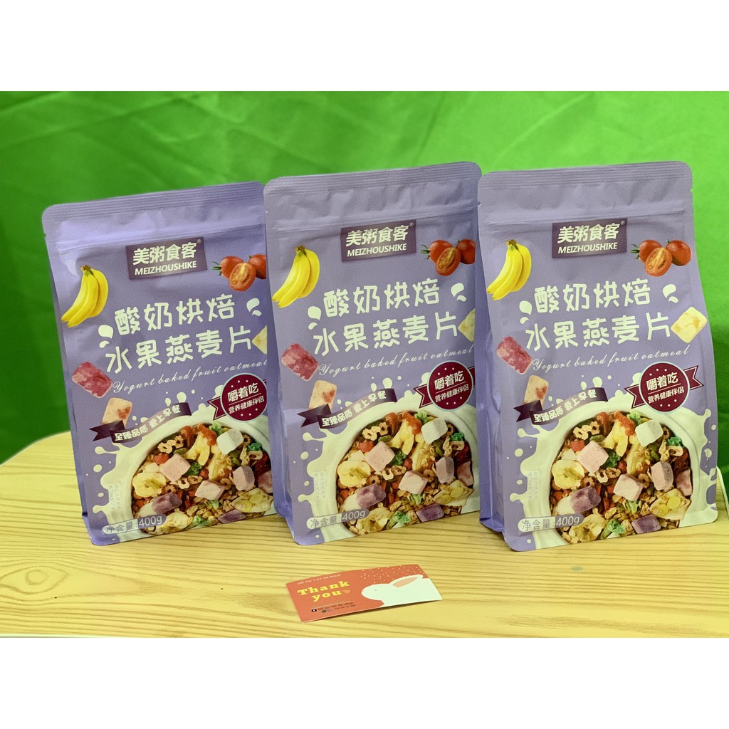 combo 3 gói Ngũ cốc ăn kiêng mix hoa quả sấy gói 400g thơm ngon