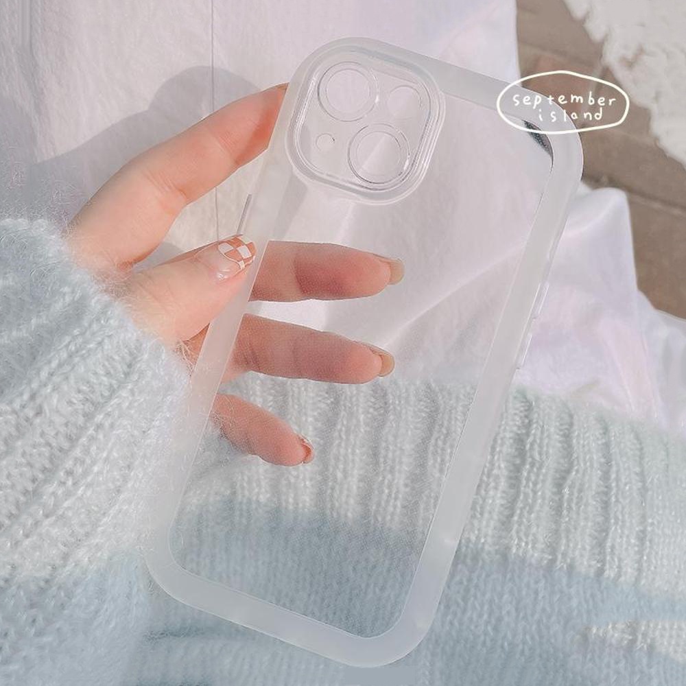 Ốp Điện Thoại TPU Silicon Mềm Trong Suốt Chống Sốc Màu Kẹo Cho IPhone 12 13 Pro Max 11 X XR XS Max