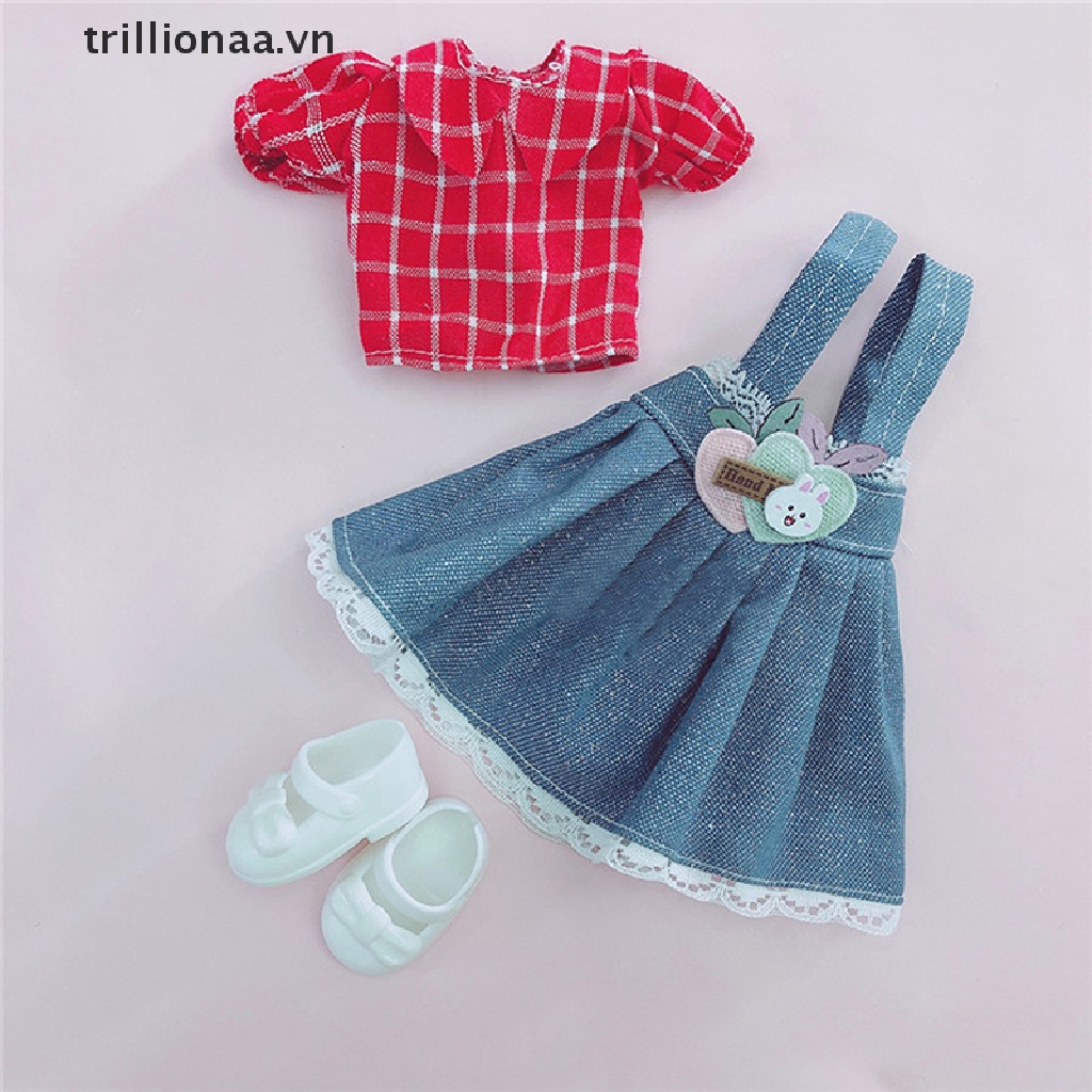 【trillionaa】 For 30cm Doll Clothes and Shoes 1/6 BJD Fat Body Princess Dress Accessories DIY .