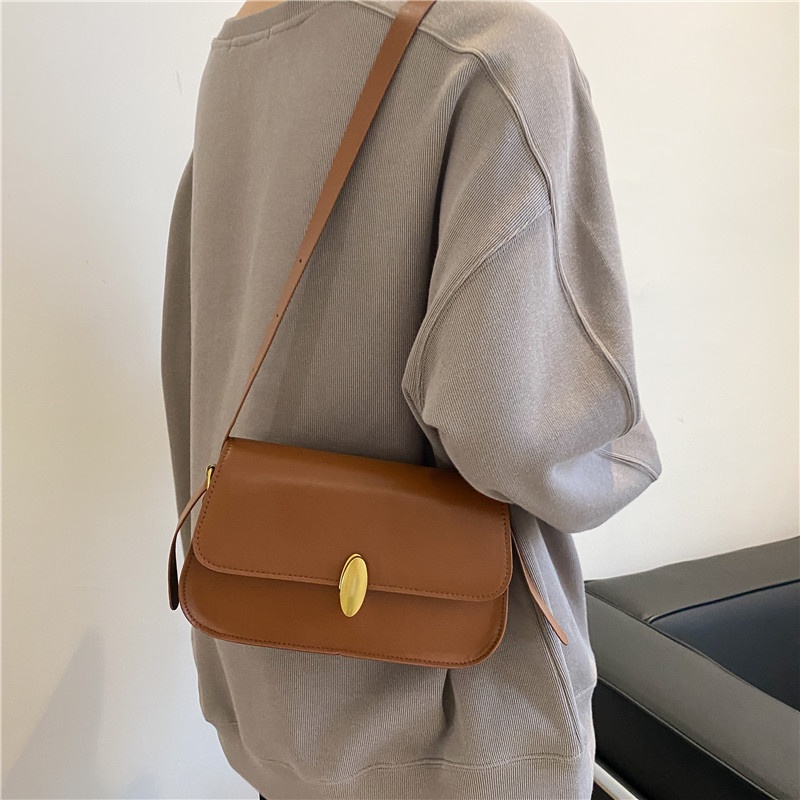 Túi đeo vai thời trang retro đơn giản cá tính cho nữ 2021