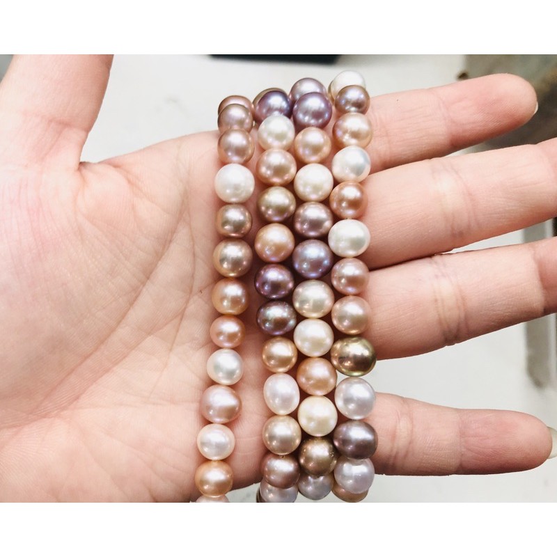 Chuỗi đôi đeo cổ 9ly màu mix tứ quý