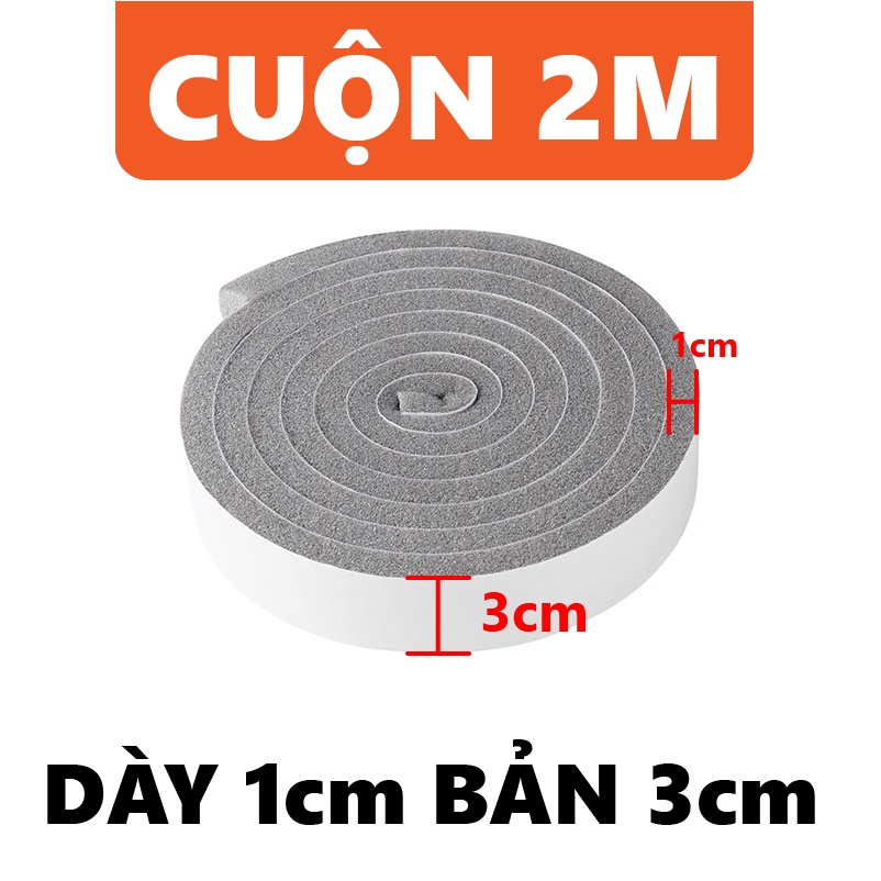 Xốp cách âm cửa đi ⭐ Nẹp cách âm cách nhiệt chống côn trùng chống bui lắp ở cửa đi cửa sổ KINGRON