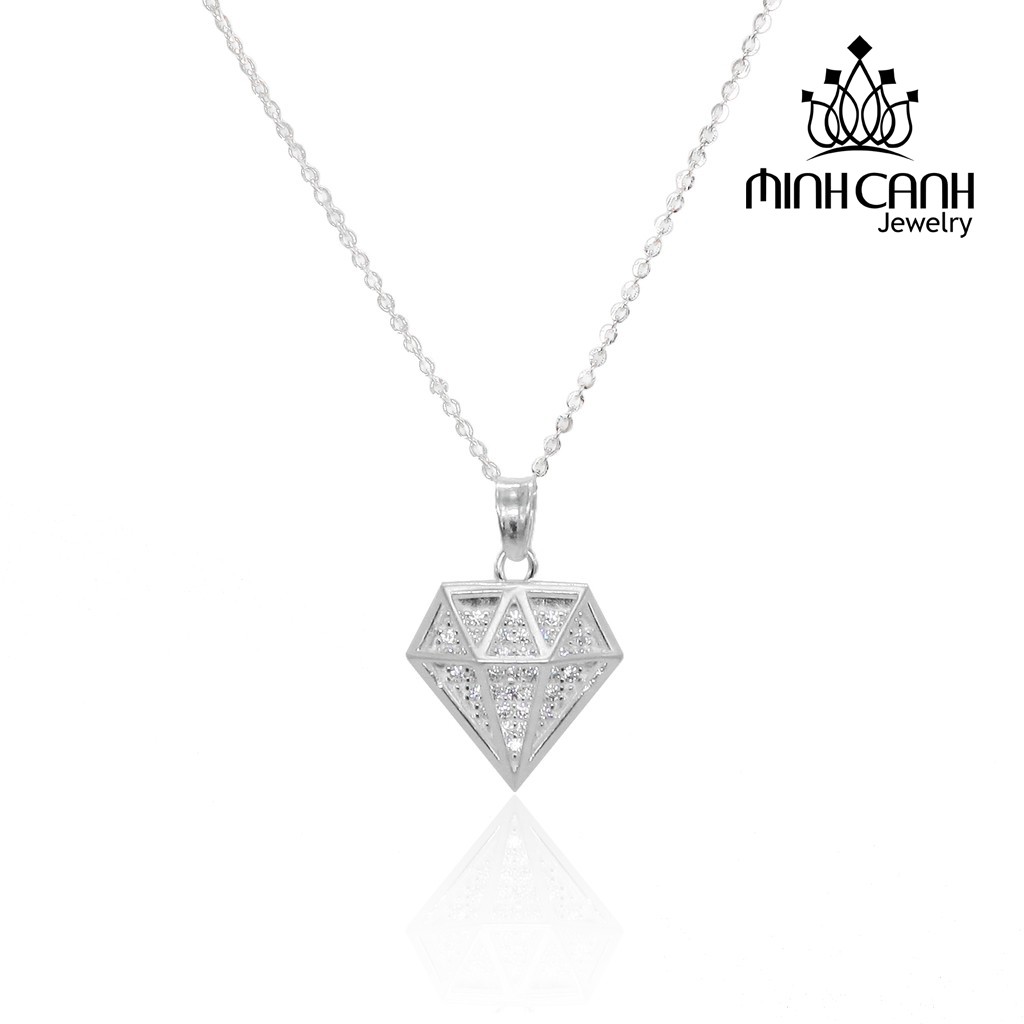 Dây Chuyền Bạc Mặt Hình Kim Cương - Minh Canh Jewelry