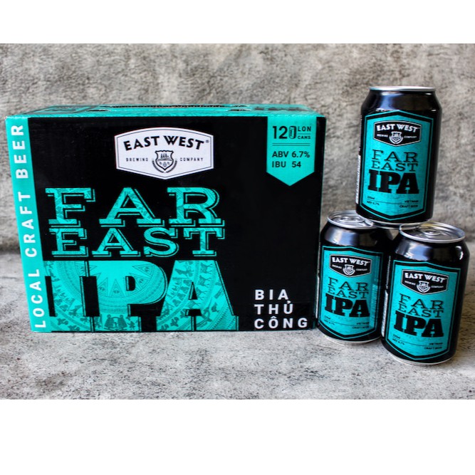 Thùng 12 lon bia Far East IPA (12 x 330ml)