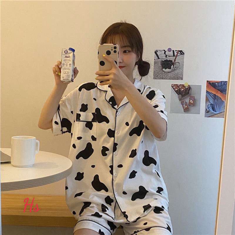 Bộ Ngủ Bò Sữa Chất Liệu Đũi Xưởng May DCS
