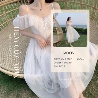 Đầm trễ vai công chúa Ulzzang