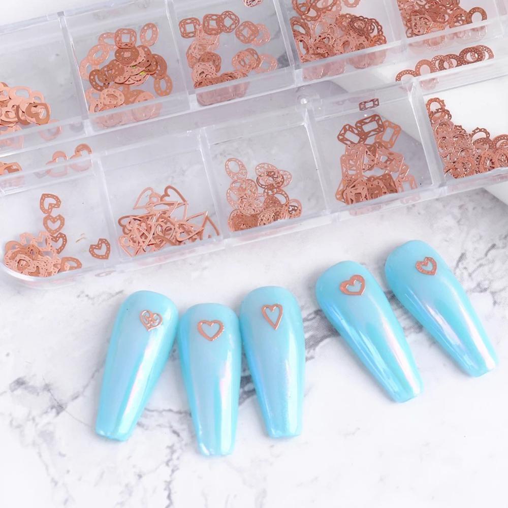 OCEANMAP Bộ Phụ Kiện Trang Trí Móng Nghệ Thuật 3D Hình Hoa Lá / Mặt Trăng / Trá