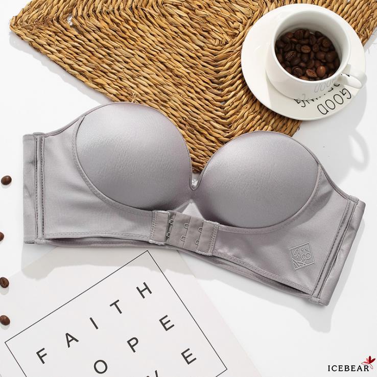 Áo Ngực Ống Không Dây Màu Trơn Cho Nữ