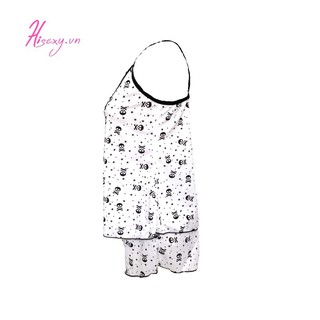 Bộ Đồ Ngủ Nữ Phi Lụa Hisexy Phối Ren Mặc Nhà DN01