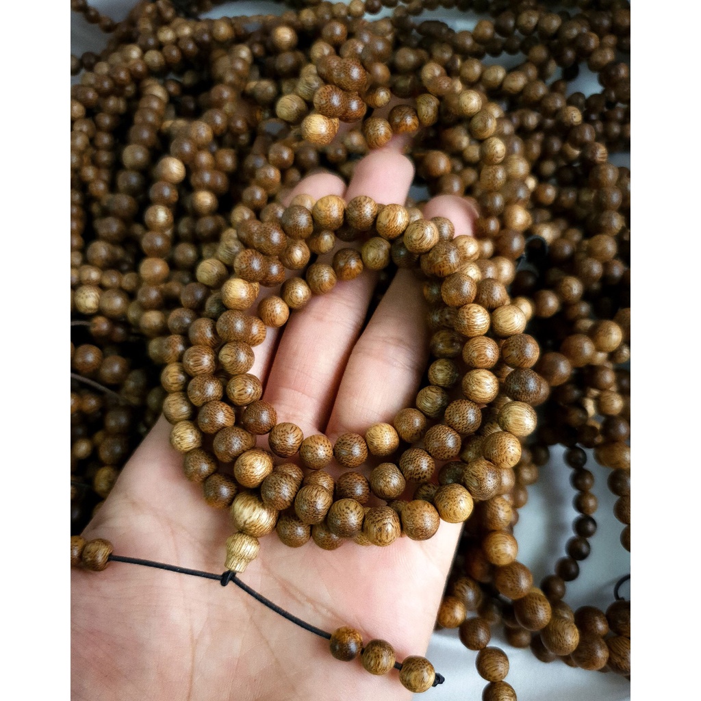[Búp Sen] Vòng Tay Trầm Hương Tốc Núi 108 Hạt chạy bằng máy công nghệ cao chuẩn từng viên Full Hộp