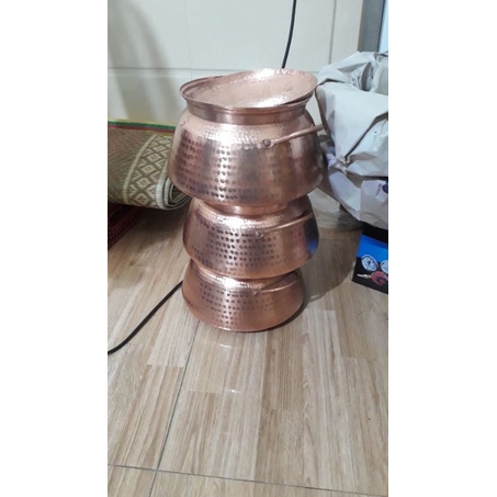 Nồi nẩu bằng đồng đỏ gò thủ công