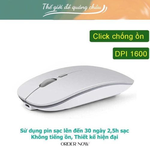 (MA-308) Chuột Không Dây MA-308 Siêu Mỏng Không Gây Tiếng Ồn Dùng Cho Máy Tính Pc, Laptop, TV - Không Kèm Pin
