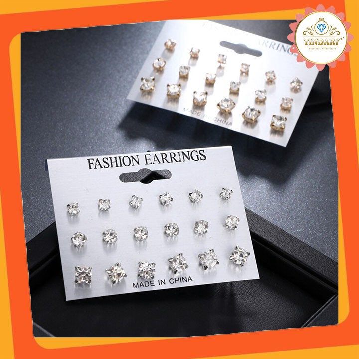 Set Khuyên Tai Đính Đá Thời Trang Cho Nữ BT26
