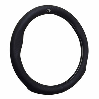 Bọc vô lăng da vân Carbon logo Hyundai