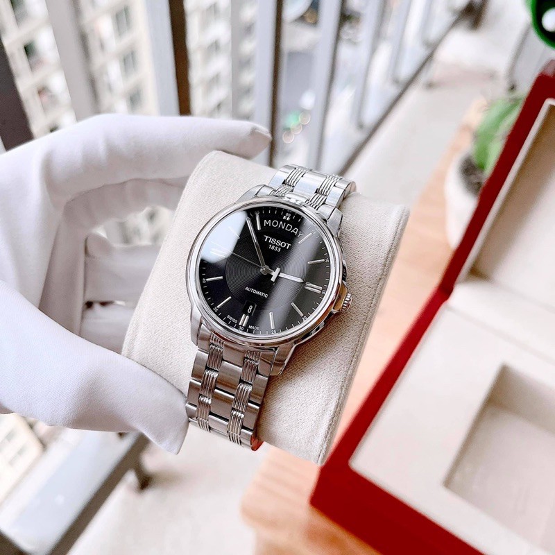 Đồng hồ nam ⌚️ T.I.S.S.O.T Automatic III Day Date Black Dial T065.930.11.051.00  dành cho Nam .