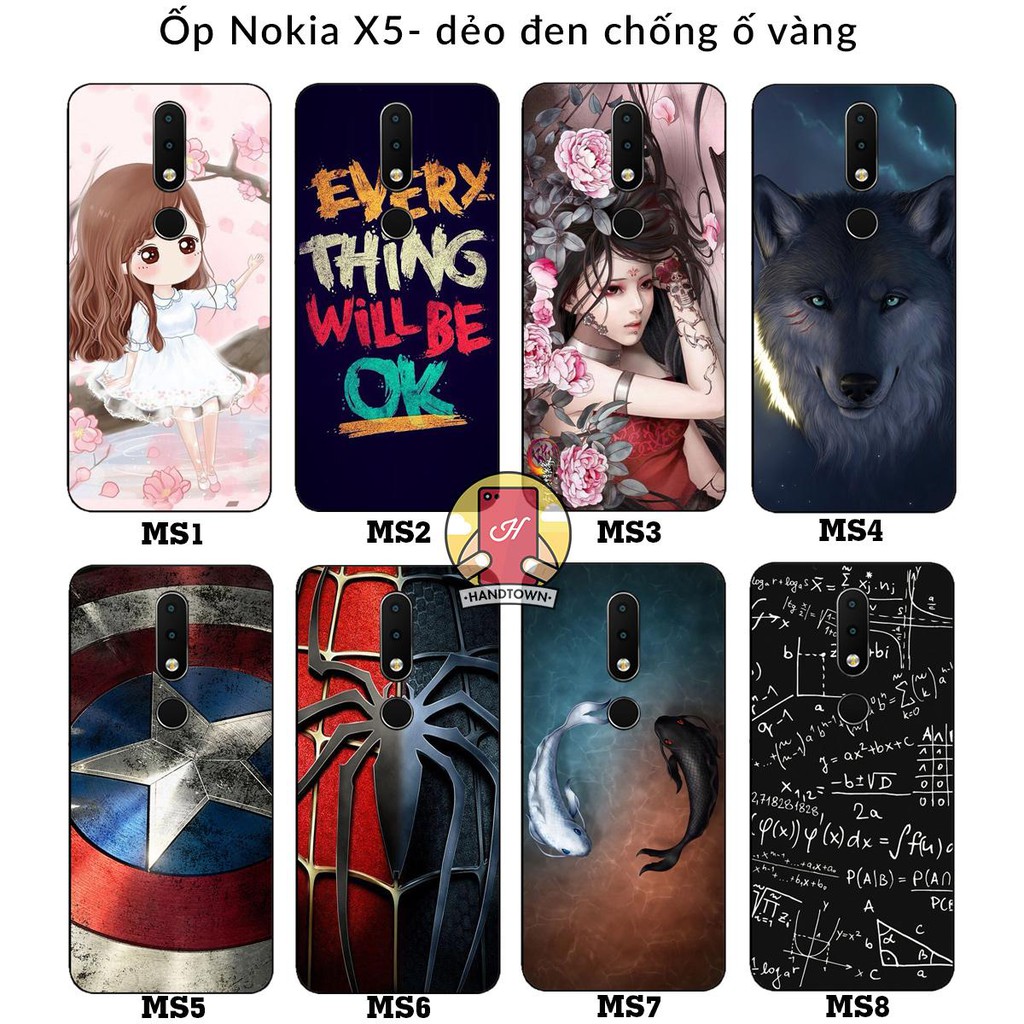 FREESHIP 99K TOÀN QUỐC_Ốp lưng Nokia X5 dẻo đen in hình Phần B