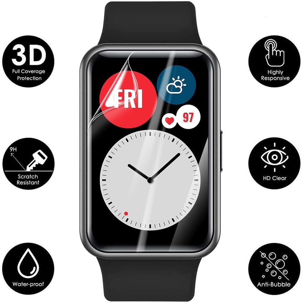 1 Miếng Dán Hydrogel Mềm Trong Suốt Bảo Vệ Màn Hình Đồng Hồ Thông Minh Huawei Watch Fit / Honor Watch ES