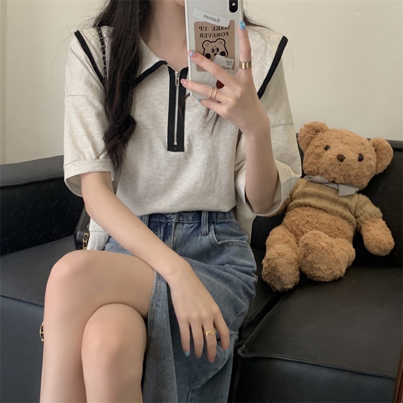 Áo Thun polo Ngắn Tay Thời Trang Mùa Hè Hàn Quốc 53342