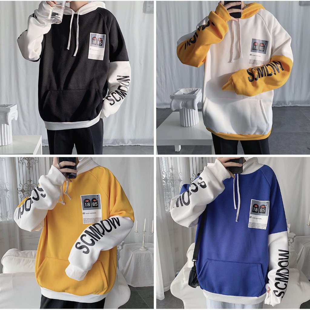 ÁO HOODIE NỈ FROM RỘNG UNISEX VẢI ĐẸP (1885) DƯỚI 75KG MẶC VỪA