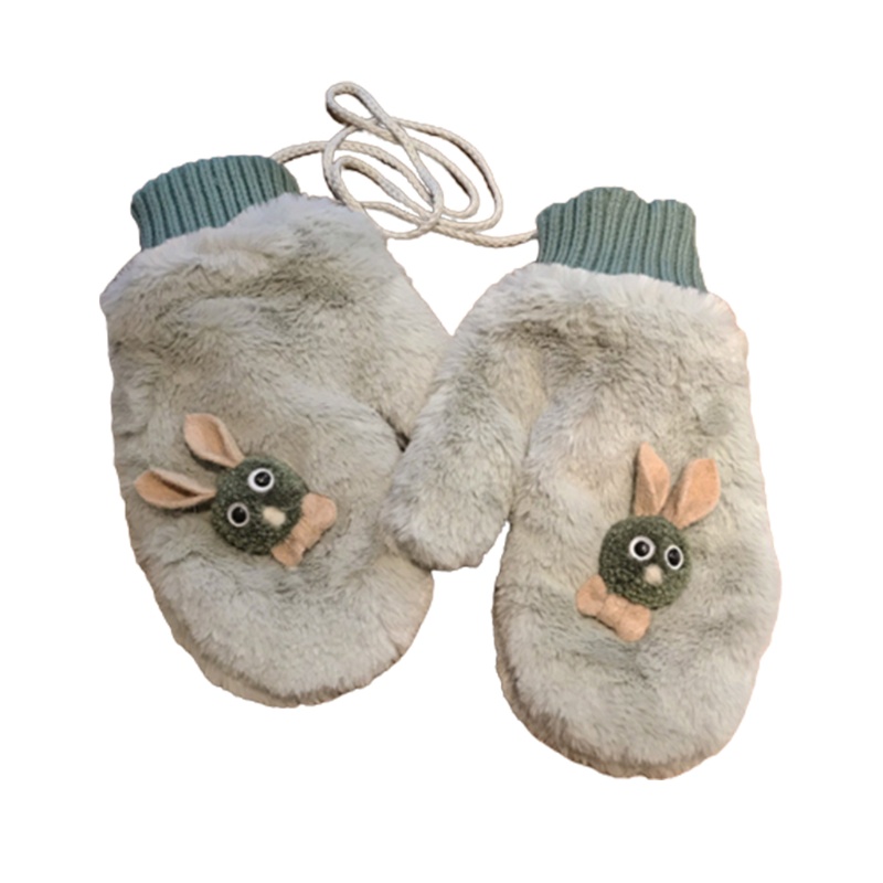 Găng Tay Lông Xù Kiểu Dáng Động Vật Hoạt Hình Dễ Thương Dành Cho Nữ