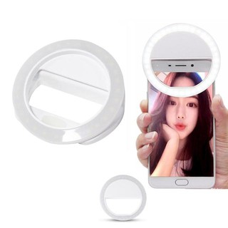 Đèn live stream + selfie mini 3 mức sáng với 28 bóng LED, bán kính 4.25cm, nhỏ gọn tiện lợi mang theo