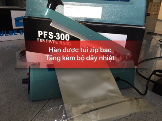 MÁY ÉP MIỆNG TÚI NILON 20 cm  TẶNG BỘ DÂY NHIỆT VỎ SẮT SIÊU BỀN PFS200 SẮT