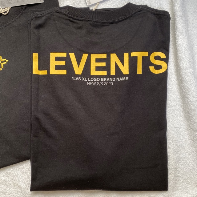 Áo LEVENTS XL LOGO BRANDNAME BLACK+YELLOW ss21