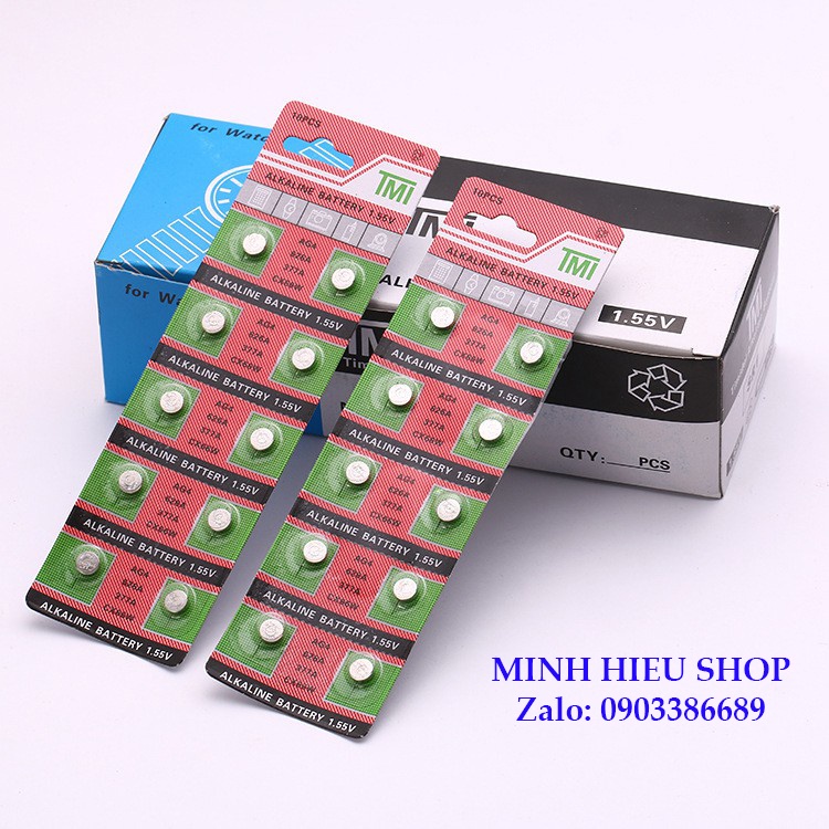 AG4 Pin đồng hồ đeo Tay vỉ 10 viên - hàng cao cấp phổ biến nhất đối với các loại đồng hồ đeo tay