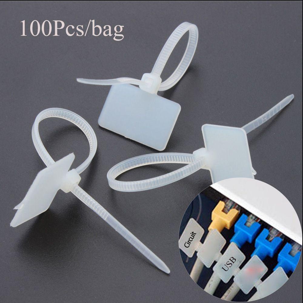PISTA Set 100 Nhãn Dán Đánh Dấu Dây Cáp Mạng Chống Nước Siêu Bền