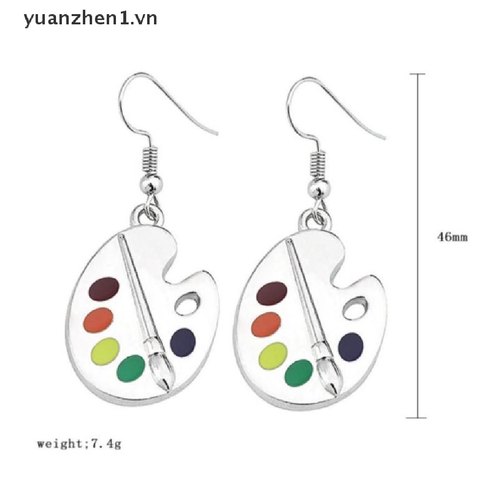 Khuyên tai mặt dây hình bảng màu thích hợp làm quà tặng cho nữ