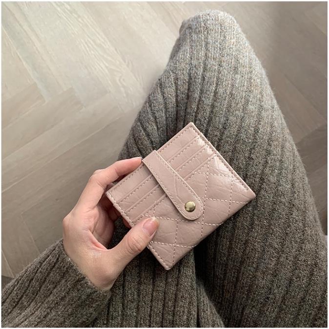 Ví Da Ngắn Phong Cách Hàn Quốc Xinh Xắn Cho Nữ