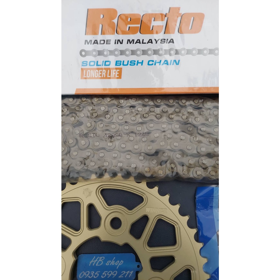 NSD RECTO DĨA NHÔM 7075 WINNER 15T-44T-124L SÊN ĐEN