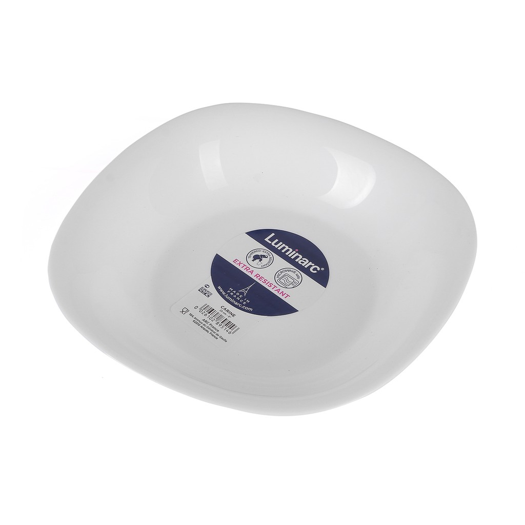 Bộ bát đĩa 12 món Luminarc Carine thuỷ tinh cường lực CR12 - màu trắng