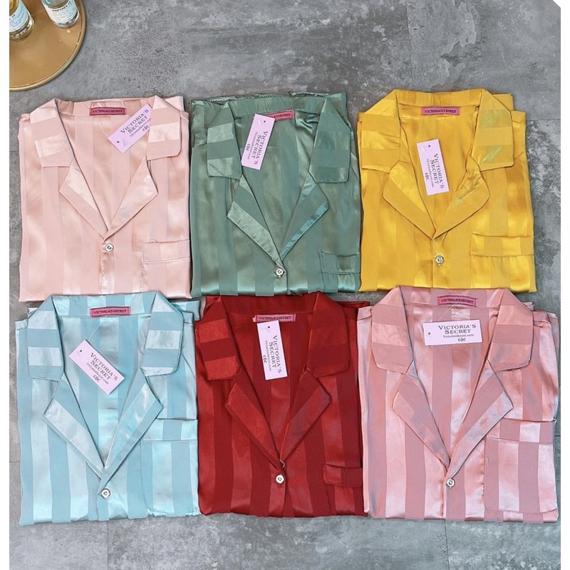 Đồ bộ nữ lụa gấm pijama tay ngắn quần đùi chất liệu gấm tơ cao cấp VIZUKA DB3031