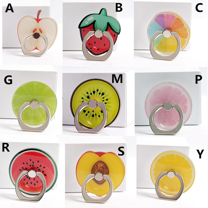 Gía đỡ điện thoại hình vòng nhẫn họa tiết trái cây dễ thương | BigBuy360 - bigbuy360.vn