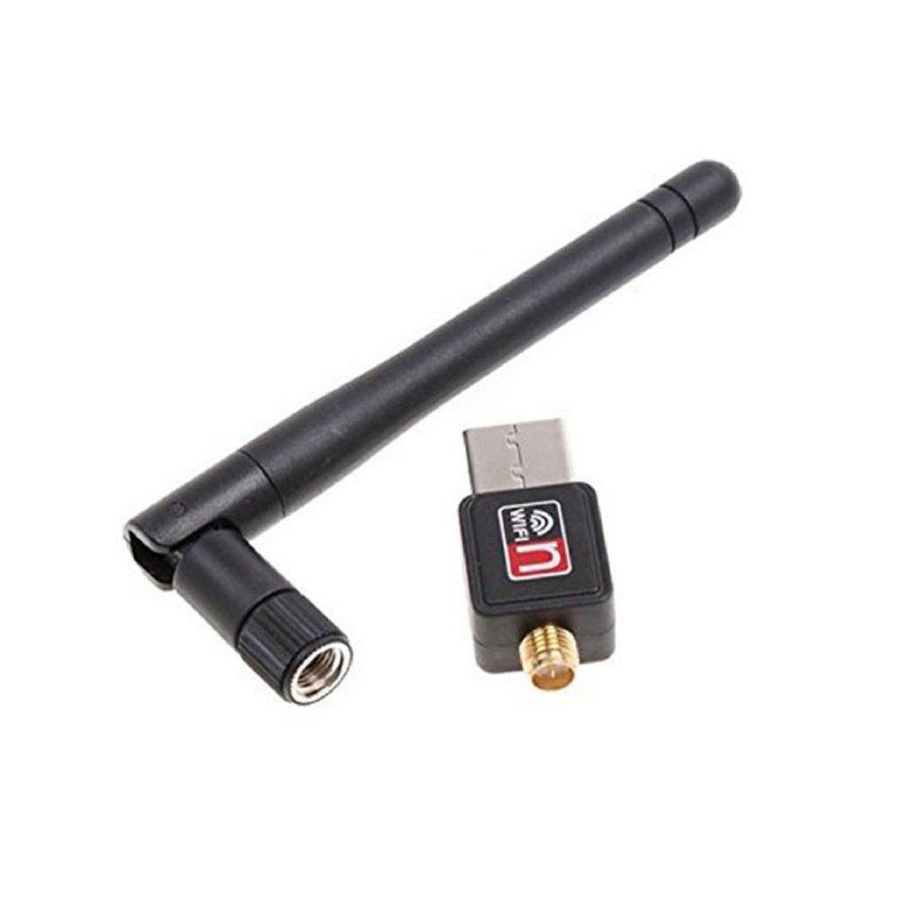 Freeship 50k USB thu wifi cho máy tính 802.11 có Anten -dc2381 đen