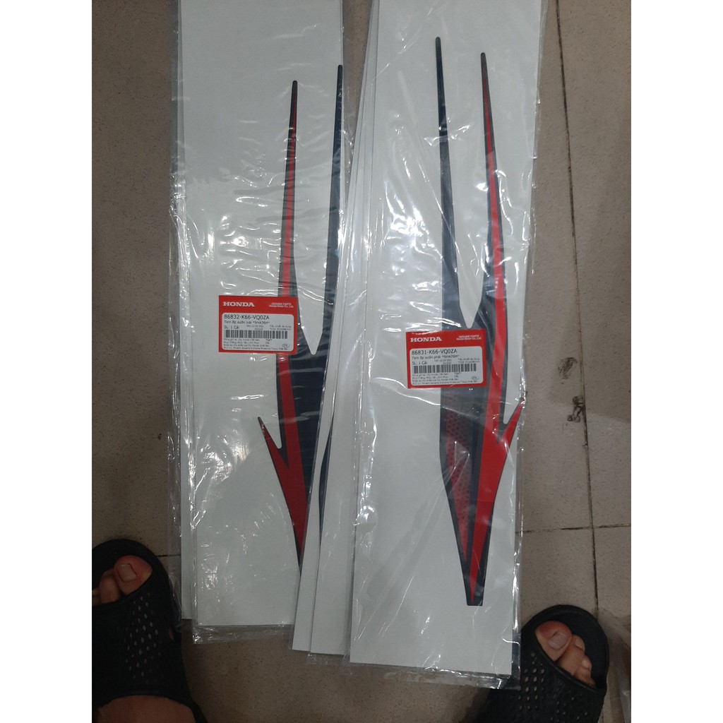 Tem BLACK Bên Yếm AirBlade Đen Mờ 2019 CHÍNH HÃNG HONDA